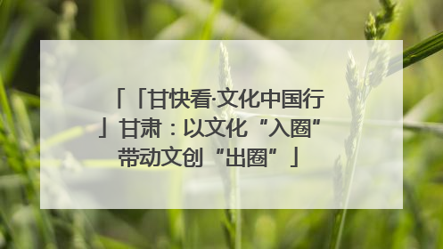 「甘快看·文化中国行」甘肃：以文化“入圈”带动文创“出圈”