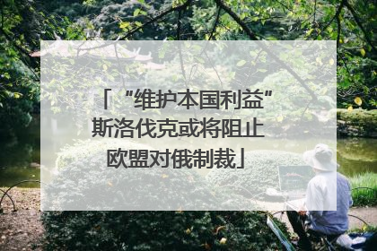 “维护本国利益” 斯洛伐克或将阻止欧盟对俄制裁