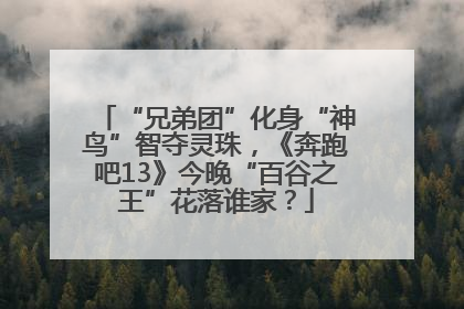 “兄弟团”化身“神鸟”智夺灵珠，《奔跑吧13》今晚“百谷之王”花落谁家？