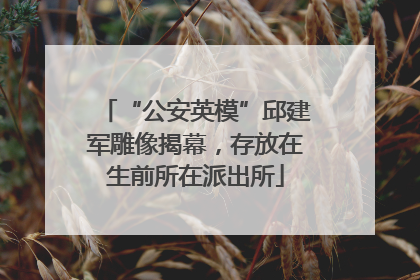“公安英模”邱建军雕像揭幕，存放在生前所在派出所