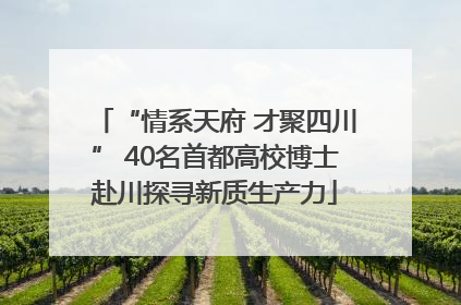 “情系天府 才聚四川” 40名首都高校博士赴川探寻新质生产力