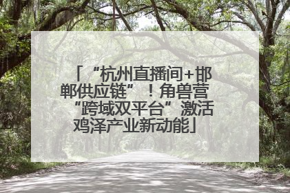 “杭州直播间+邯郸供应链”！角兽营“跨域双平台”激活鸡泽产业新动能