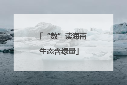 “数”读海南生态含绿量