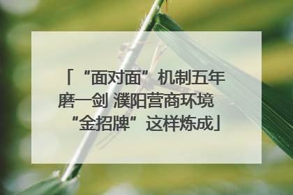 “面对面”机制五年磨一剑 濮阳营商环境“金招牌”这样炼成