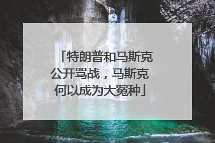 特朗普和马斯克公开骂战，马斯克何以成为大冤种