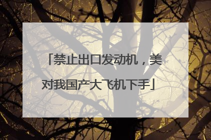 禁止出口发动机，美对我国产大飞机下手