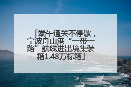 端午通关不停歇，宁波舟山港“一带一路”航线进出境集装箱1.48万标箱