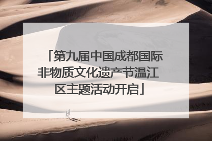 第九届中国成都国际非物质文化遗产节温江区主题活动开启