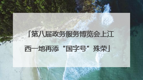 第八届政务服务博览会上江西一地再添“国字号”殊荣