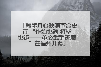 翰墨丹心映照革命史诗 “作始也简 将毕也钜——董必武手迹展”在福州开幕