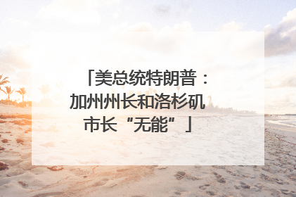 美总统特朗普：加州州长和洛杉矶市长“无能”