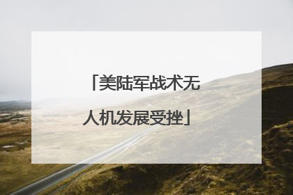 美陆军战术无人机发展受挫