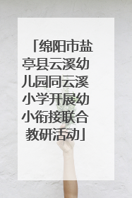 绵阳市盐亭县云溪幼儿园同云溪小学开展幼小衔接联合教研活动