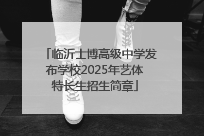 临沂士博高级中学发布学校2025年艺体特长生招生简章