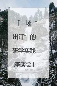 一场“出汗”的研学实践座谈会