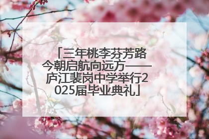 三年桃李芬芳路 今朝启航向远方——庐江裴岗中学举行2025届毕业典礼