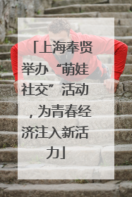 上海奉贤举办“萌娃社交”活动，为青春经济注入新活力