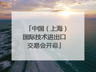 中国（上海）国际技术进出口交易会开幕