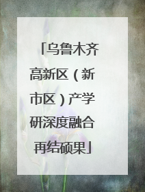 乌鲁木齐高新区（新市区）产学研深度融合再结硕果