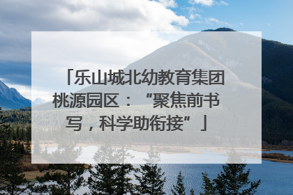 乐山城北幼教育集团桃源园区：“聚焦前书写，科学助衔接”