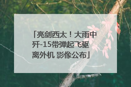 亮剑西太！大雨中歼-15带弹起飞驱离外机 影像公布