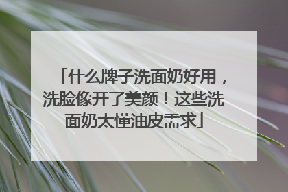 什么牌子洗面奶好用，洗脸像开了美颜！这些洗面奶太懂油皮需求