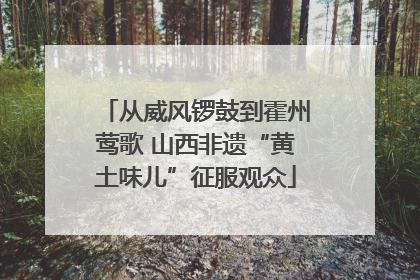 从威风锣鼓到霍州莺歌 山西非遗“黄土味儿”征服观众