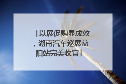 以展促购显成效，湖南汽车巡展益阳站完美收官