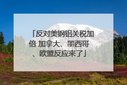 反对美钢铝关税加倍 加拿大、墨西哥、欧盟反应来了
