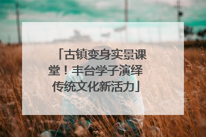 古镇变身实景课堂！丰台学子演绎传统文化新活力