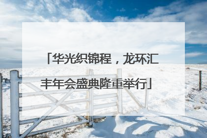 华光织锦程，龙环汇丰年会盛典隆重举行