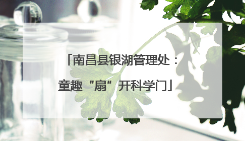 南昌县银湖管理处：童趣“扇”开科学门