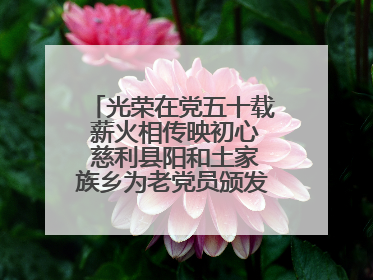 光荣在党五十载 薪火相传映初心 慈利县阳和土家族乡为老党员颁发“光荣在党50年”纪念章