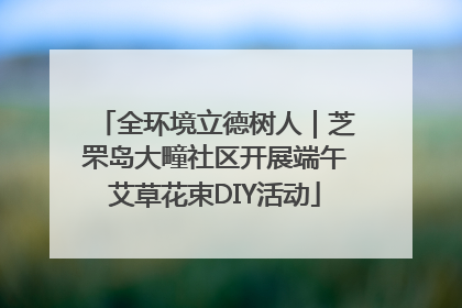 全环境立德树人｜芝罘岛大疃社区开展端午艾草花束DIY活动