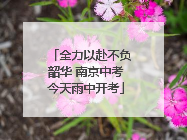 全力以赴不负韶华 南京中考今天雨中开考