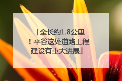 全长约1.8公里！平谷这处道路工程建设有重大进展