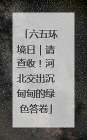 六五环境日｜请查收！河北交出沉甸甸的绿色答卷