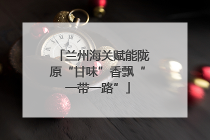 兰州海关赋能陇原“甘味”香飘“一带一路”