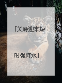 关岭迎来短时强降水
