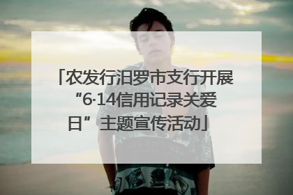 农发行汨罗市支行开展“6·14信用记录关爱日”主题宣传活动