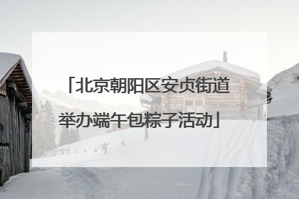 北京朝阳区安贞街道举办端午包粽子活动