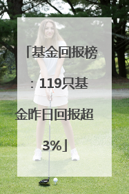 基金回报榜：119只基金昨日回报超3%