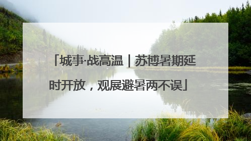 城事·战高温｜苏博暑期延时开放，观展避暑两不误