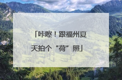 咔嚓！跟福州夏天拍个“荷”照