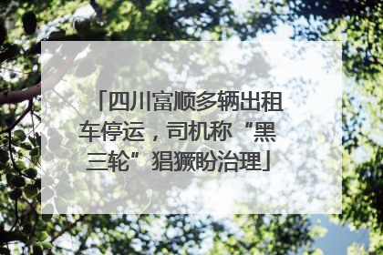 四川富顺多辆出租车停运，司机称“黑三轮”猖獗盼治理
