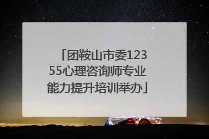 团鞍山市委12355心理咨询师专业能力提升培训举办