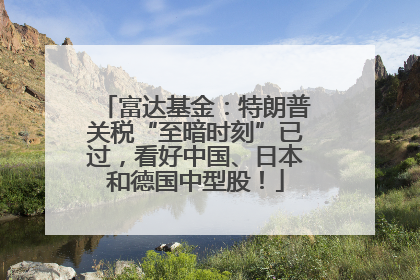 富达基金：特朗普关税“至暗时刻”已过，看好中国、日本和德国中型股！