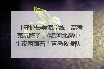 守护最美海岸线｜高考完玩嗨了，4名河北高中生夜困礁石！青岛救援队火速出动救上岸