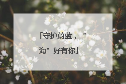 守护蔚蓝，“海”好有你