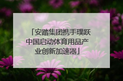 安踏集团携手璞跃中国启动体育用品产业创新加速器